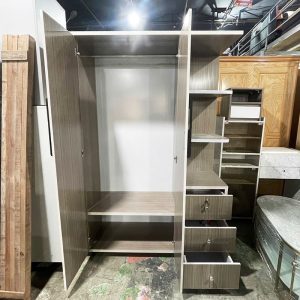 Thanh Lý Tủ Quần Áo Nhựa 2 Cánh 1m25 Kèm Kệ Góc Mới 99%