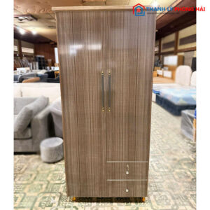Thanh Lý Tủ Quần Áo Nhựa Vân Gỗ Sọc Mới 99%