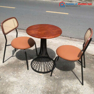 Thanh Lý Bộ Bàn Ghế Cafe Lưng Mây Mới 99%