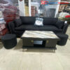 Thanh Lý Bộ Sofa Đen 2m Kèm Bàn Gỗ MDF Mới 99%