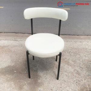 Thanh Lý Ghế Cafe Đệm Simili Trắng Mới 99%