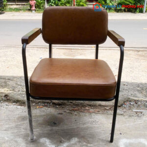Ghế Sofa Cafe Đệm Da Khung Sắt Mới 99%
