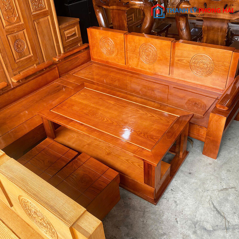 Bộ Salon 2m Góc L Gỗ Sồi Cao Cấp Mới 99% (Nhiều Màu) bo-salon-2m-goc-l-go-soi-3 Bộ Salon 2m Góc L Gỗ Sồi Cao Cấp Mới 99% (Nhiều Màu)