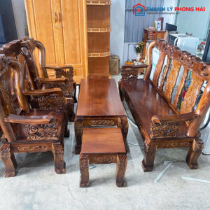 Bộ Salon Gỗ Tràm Tay 10 Mới 99%
