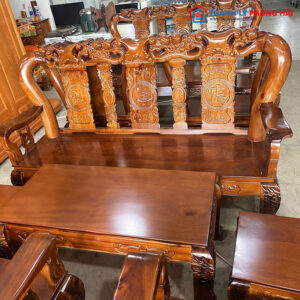 Bộ Salon Gỗ Tràm Tay 12 Thiết Kế Đỉnh Đào Mới 99%