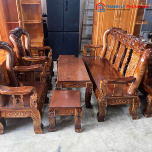 Bộ Salon Gỗ Tràm Tay 12 Thiết Kế Đỉnh Đào Mới 99%