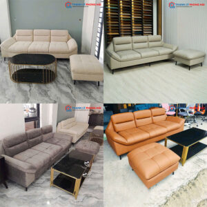Bộ Sofa Bọc Da Kèm Bàn Trà Hiện Đại Mới 99% (Nhiều Mẫu)