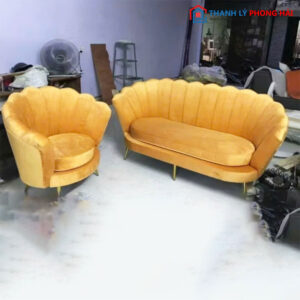 bộ sofa vỏ sò vàng