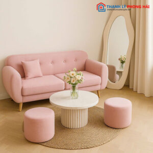 Thanh Lý Bộ Sofa Bọc Vải Đệm Mút Nhiều Mẫu Mới 99%