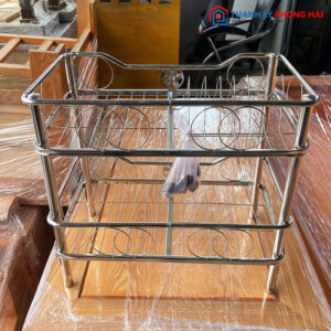 Kệ Chén Đa Năng Inox 47cm 2 Tầng Mới 99%