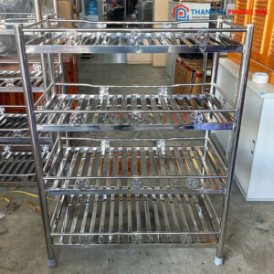 Kệ Inox 4 Tầng 80cm Đa Năng Mới 99%