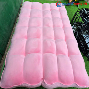 Sofa Bed Bọc Nhung Hồng Kèm Bàn Trà Mới 99% (Nhiều Mẫu)