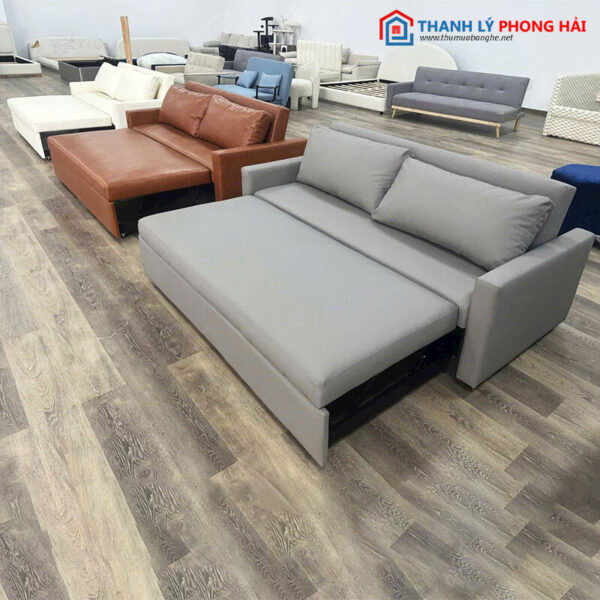 Sofa Bed Gấp Thông Minh Bọc Da Mới 99% (Nhiều Màu)