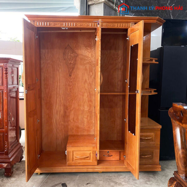 Tủ Áo Gỗ Sồi 1m8 Cao Cấp Mới 99%