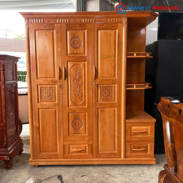 Tủ Áo Gỗ Sồi 1m8 Cao Cấp Mới 99%
