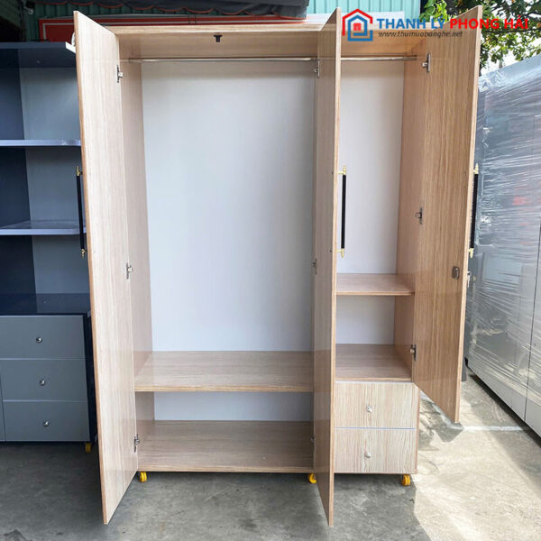 Tủ Nhựa 3 Cánh 1m2 Nhiều Ngăn Mới 99%