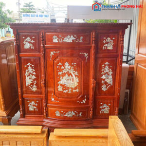 Tủ Thờ Gỗ Căm Xe 1m45 Khảm Xà Cừ Cao Cấp Mới 99%
