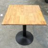 Bàn Cafe 60cm Mặt Gỗ Vuông Chân Sắt Mới 99%