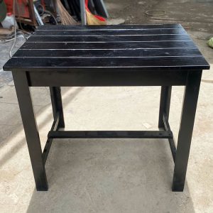 Bộ Bàn Ghế Cafe Cóc 80cm Gỗ Tự Nhiên Mới 99% 3 Bàn Cafe 80cm Bằng Gỗ Màu Đen Mới 99%