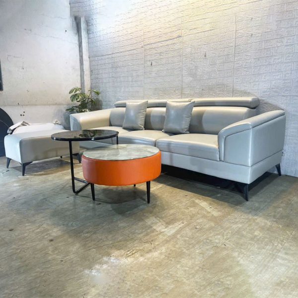 Bộ Sofa Màu Xám 2m6 Simili Cao Cấp Mới 99%