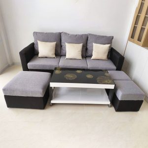 Sofa 3 Chỗ Kèm 1 Đôn Lớn, 2 Đôn Nhỏ Mới 99%