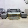 Sofa Da Xám 2m5 Kèm 2 Đôn Mới 99%
