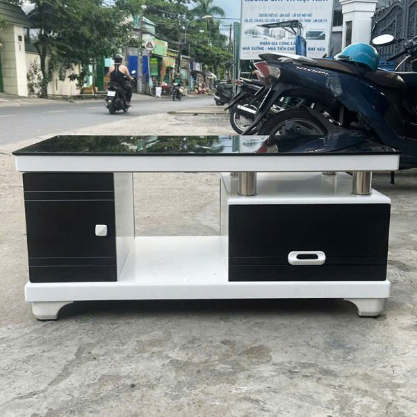 Thanh Lý Bàn Kính Sofa 1m Có Hộc Mới 99%