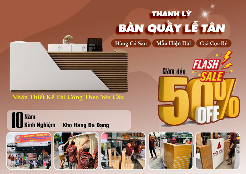 Bàn lễ tân thanh lý