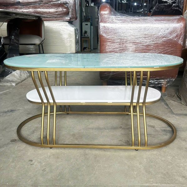 Bàn Sofa 2 Tầng Mặt Kính 1m Nhiều Màu Mới 99%