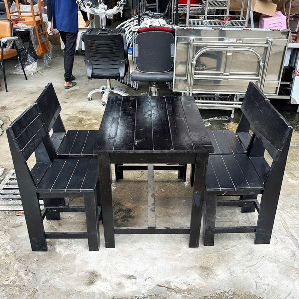 Bộ Bàn Ghế Cafe Cóc 80cm Gỗ Tự Nhiên Mới 99%