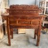 Kệ Thờ Gỗ Tràm 1m47 Chạm Hoa Văn Tinh Xảo Mới 99%