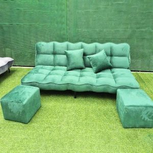 Sofa Bed Bánh Ú Kèm Đôn Vuông Mới 99% (Nhiều Màu)