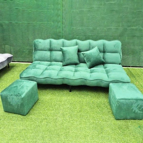 Sofa Bed Bánh Ú Kèm Đôn Vuông Mới 99% (Nhiều Màu)