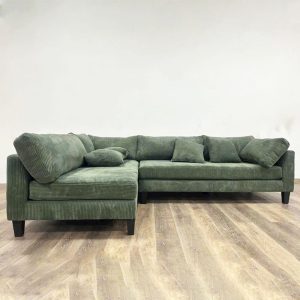Sofa Chữ L 2m9 Bọc Nhung Gân Cao Cấp Mới 99% (Nhiều Màu)