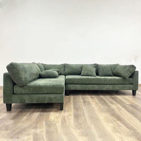 Sofa Chữ L 2m9 Bọc Nhung Gân Cao Cấp Mới 99% (Nhiều Màu)