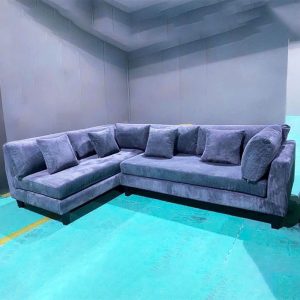 Sofa Chữ L 2m9 Bọc Nhung Gân Cao Cấp Mới 99% (Nhiều Màu)