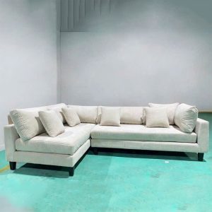 Sofa Chữ L 2m9 Bọc Nhung Gân Cao Cấp Mới 99% (Nhiều Màu)