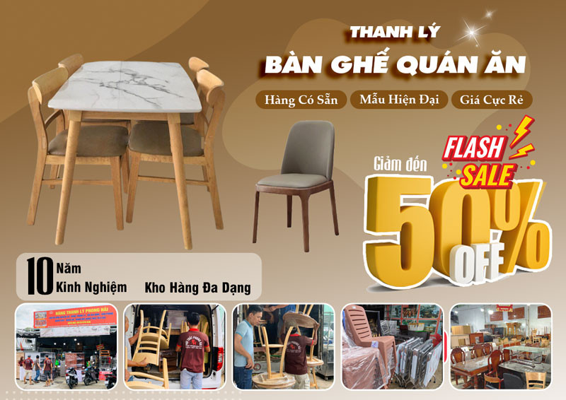 Thanh lý bàn ghế quán ăn