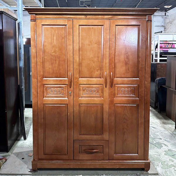 Thanh Lý Tủ Gỗ Xoan Đào 1m6 3 Cánh Mới 99%