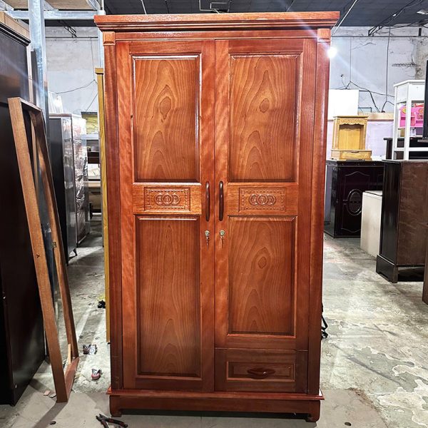 Thanh Lý Tủ Quần Áo Gỗ 1m17 2 Cánh Mới 99%