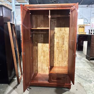 Thanh Lý Tủ Quần Áo Gỗ 1m17 2 Cánh Mới 99%