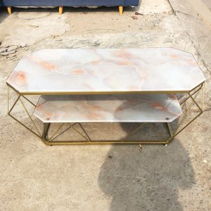 Bàn Sofa Vân Mây Hồng 2 Tầng 1m5 Mới 99%