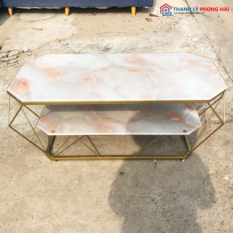 Bàn Sofa Vân Mây Hồng 2 Tầng 1m5 Mới 99% ban-sofa-van-may-hong-2-tang-3 Bàn Sofa Vân Mây Hồng 2 Tầng 1m5 Mới 99%