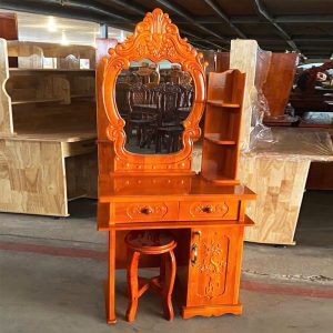 Bàn Trang Điểm 80cm Gỗ Thông Màu Nâu Đỏ Mới 99% 1 Bàn Trang Điểm 80cm Gỗ Thông Màu Nâu Đỏ Mới 99%