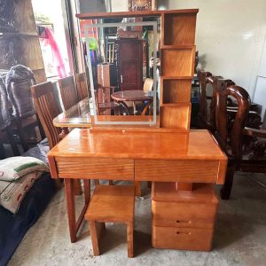 Bàn Trang Điểm Gỗ Sồi Gương LED Mới 99% (Nhiều Size)