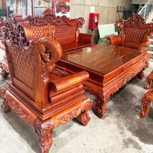 Thanh Lý Bộ Salon Gỗ Đỏ Hoàng Gia Giảm Giá Sốc