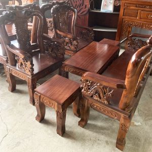 Bộ Salon Gỗ Tràm Tay 8 Chạm Đỉnh Đào Mới 99% 1 Bộ Salon Gỗ Tràm Tay 8 Chạm Đỉnh Đào Mới 99%