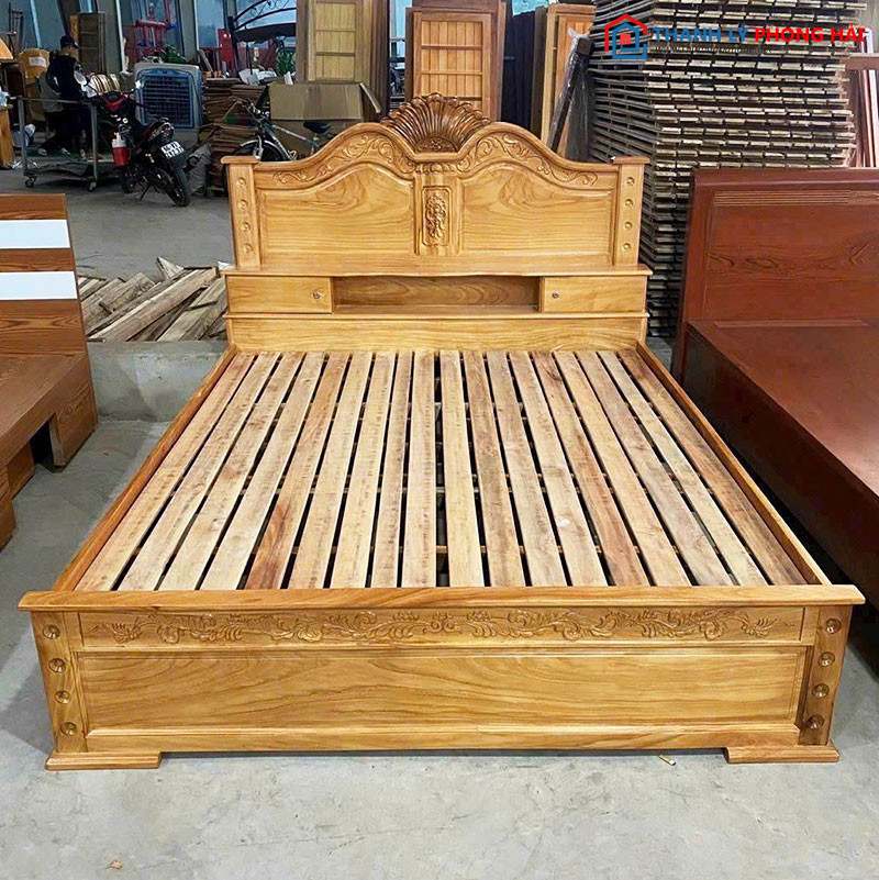 Giường Gỗ Gõ Kiểu Hộp Độc Đáo Mới 99% (Nhiều Size) giuong-go-go-kieu-hop-doc-dao Giường Gỗ Gõ Kiểu Hộp Độc Đáo Mới 99% (Nhiều Size)