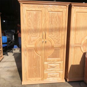 Tủ Quần Áo Gỗ Sồi 2 Cánh 1m2 Mới 99%