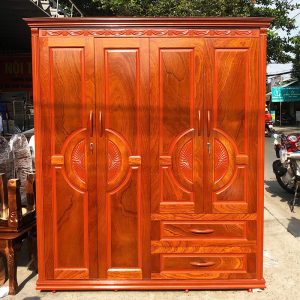 Tủ Quần Áo Gỗ Tự Nhiên 1m77 Mới 99%